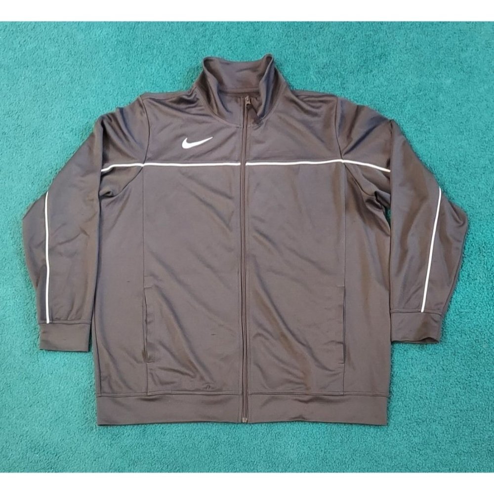 NIKE DRI-FIT MEN'S XL GRAY FULL ZIP LIGHTWEIGHT JACKET